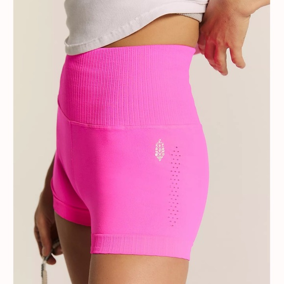 Free People Pants - FREE PEOPLE | NWOT Good Karma Running Shorts in Hot Pink *